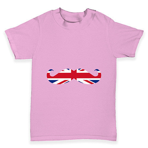 Union Jack Moustache Baby Toddler T-Shirt