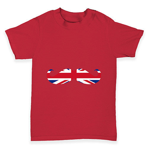 Union Jack Moustache Baby Toddler T-Shirt