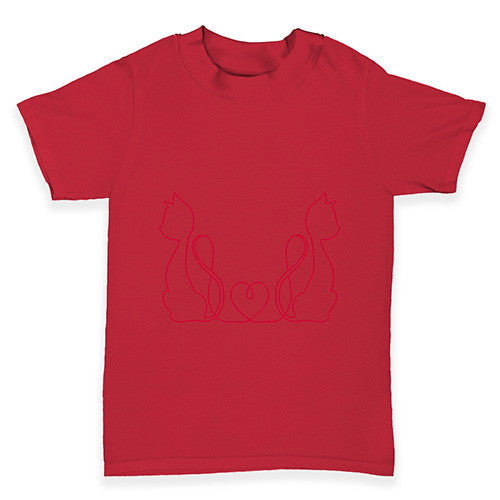 Twin Love Cats Baby Toddler T-Shirt