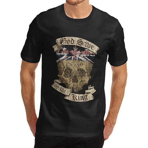 Men's British Skull God Save The King T-Shirt