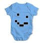 Pixel Smiley Face Baby Grow Bodysuit