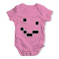Pixel Smiley Face Baby Grow Bodysuit