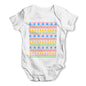 Black & White Christmas Pattern Baby Grow Bodysuit