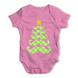 Moustache Christmas Tree Baby Grow Bodysuit