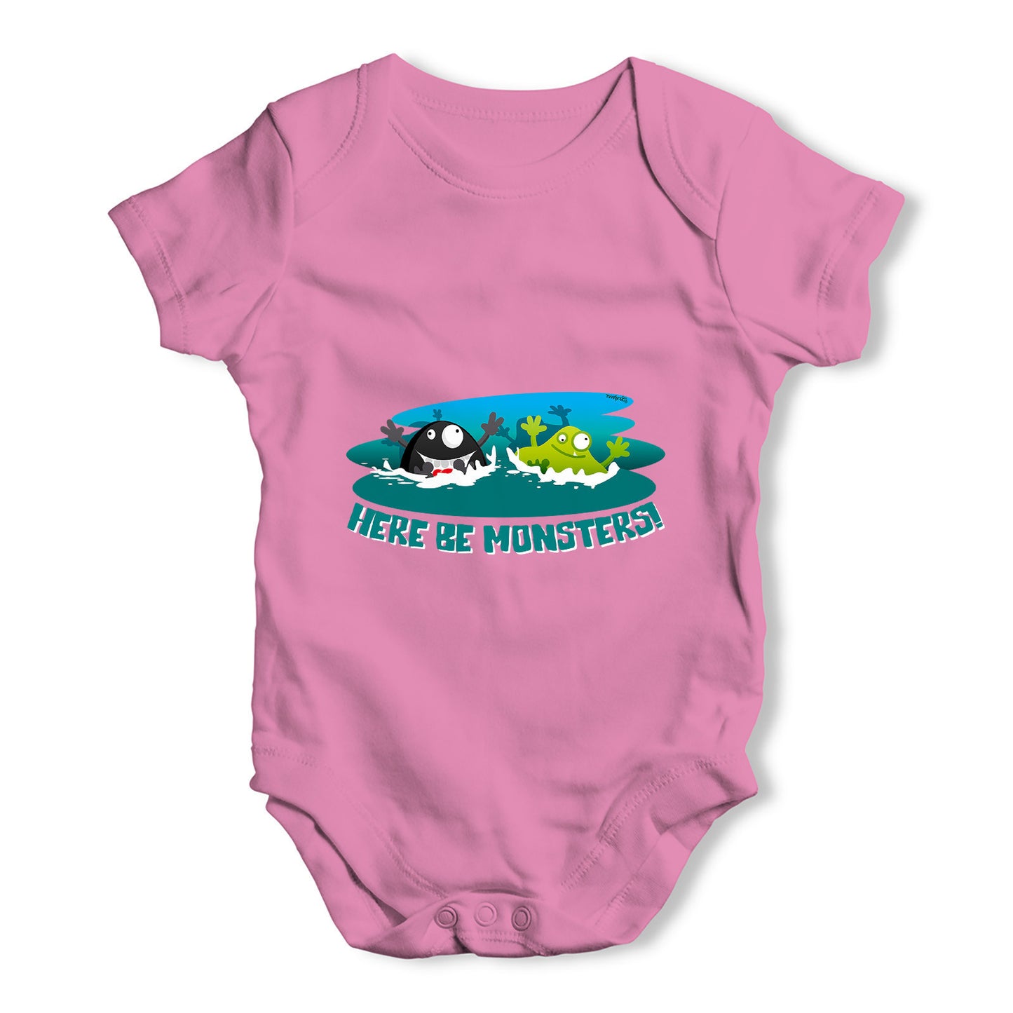 Here Be Monsters Baby Grow Bodysuit