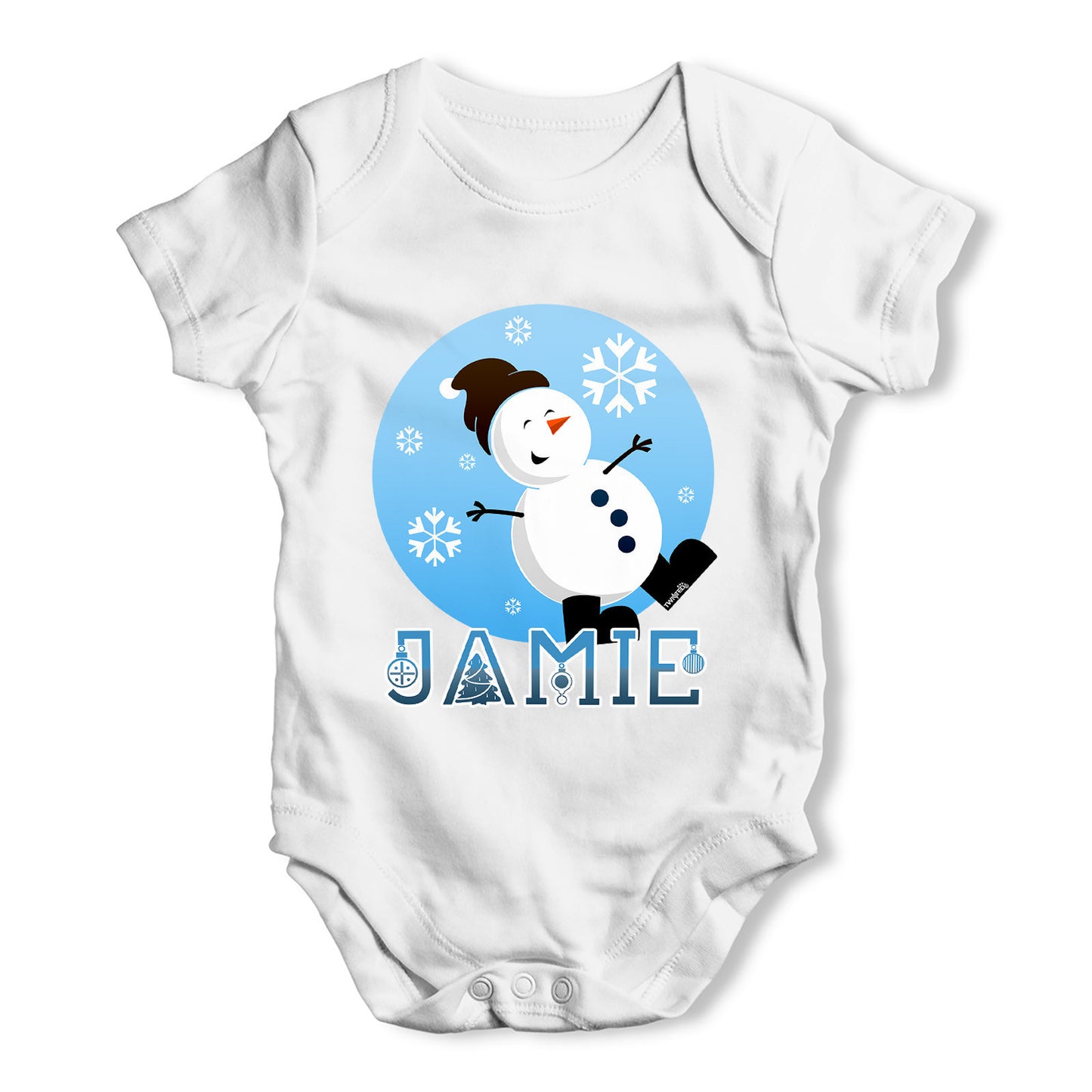 Personalised Pineapple Baby Grow Bodysuit