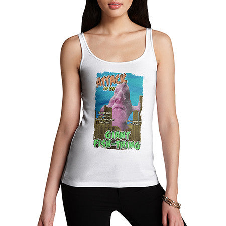Womens Attack Of The Giant Fish Thing Tank Top