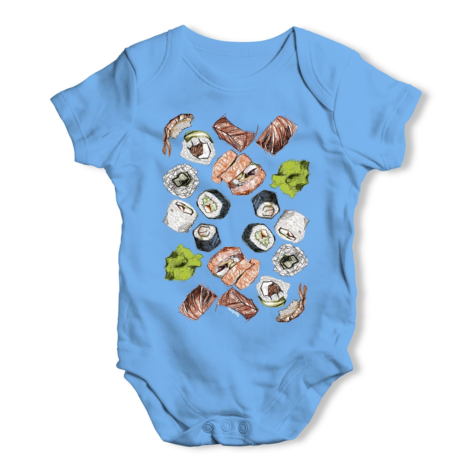 Shushi And Wasabi Baby Grow Bodysuit