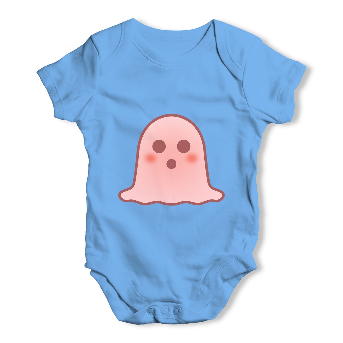 Surprised Emoji Ghost Baby Grow Bodysuit