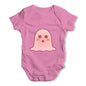 Surprised Emoji Ghost Baby Grow Bodysuit