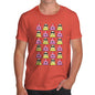 Men's Happy Love Struck Emoji Icons T-Shirt