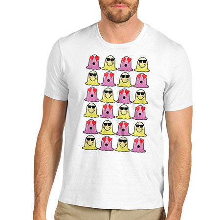 Men's Happy Love Struck Emoji Icons T-Shirt