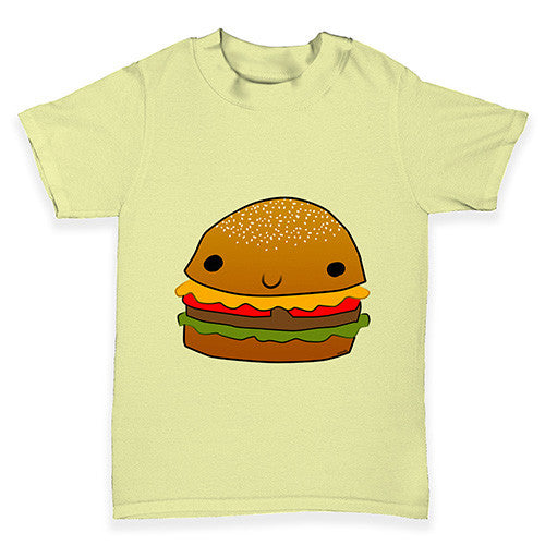 Smiling Cheese Burger Baby Toddler T-Shirt