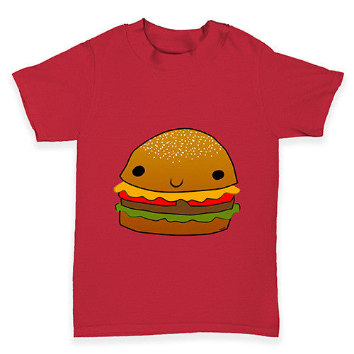 Smiling Cheese Burger Baby Toddler T-Shirt
