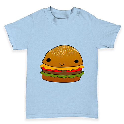 Smiling Cheese Burger Baby Toddler T-Shirt