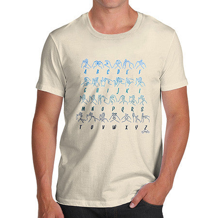 Men's British Sign Language Alphabet T-Shirt