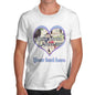 Men's Personalised Valentines Heart Photo T-Shirt