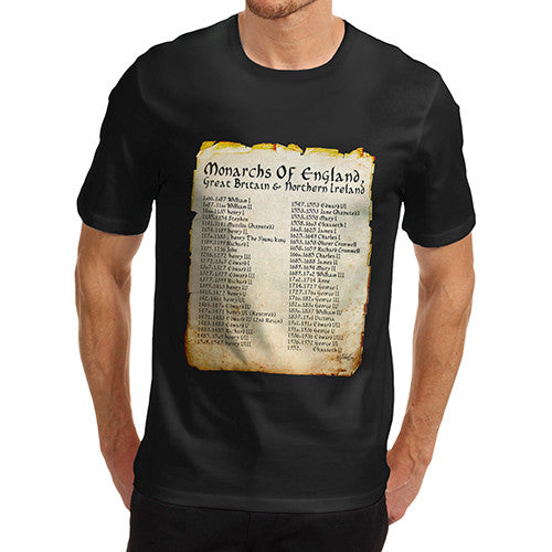 Men's Monarchs Of England From 1066 T-Shirt