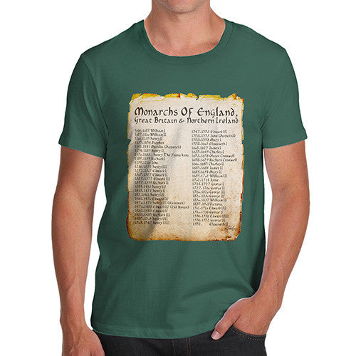 Men's Monarchs Of England From 1066 T-Shirt