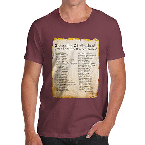 Men's Monarchs Of England From 1066 T-Shirt