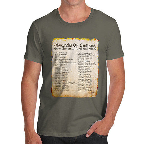 Men's Monarchs Of England From 1066 T-Shirt