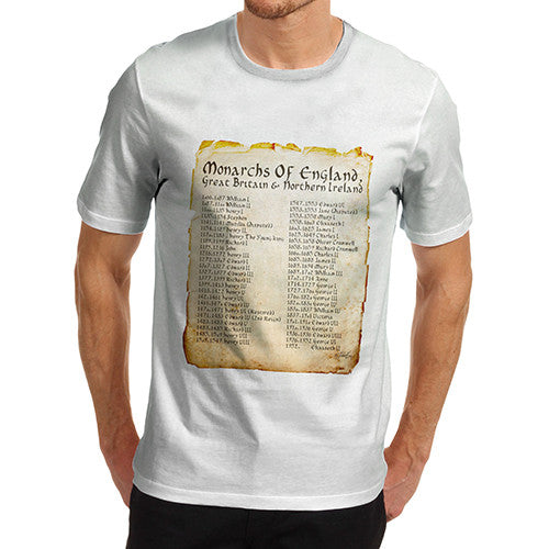 Men's Monarchs Of England From 1066 T-Shirt
