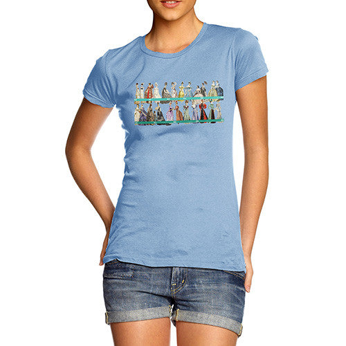 Women's 19th Century Fashion Timeline T-Shirt