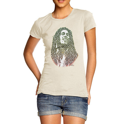 Women's Modern Art Typography Bob Marley T-Shirt
