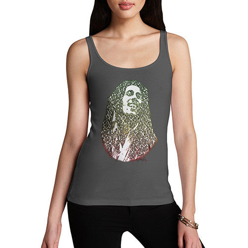 Women's Modern Art Typography Bob Marley Tank Top