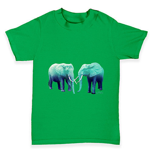 Blue Elephants Baby Toddler T-Shirt