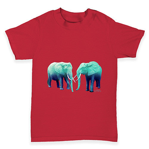 Blue Elephants Baby Toddler T-Shirt