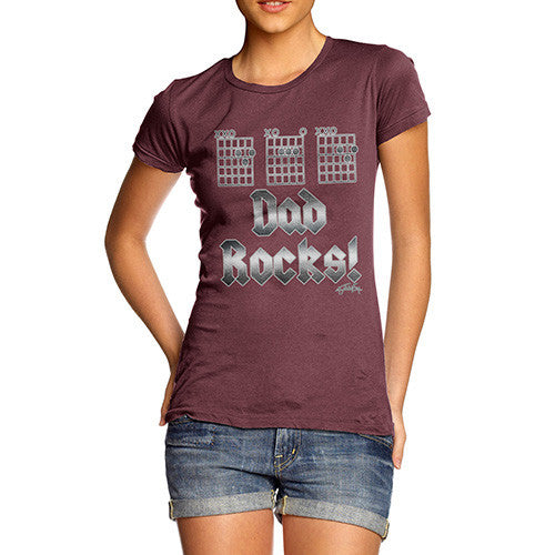 Women's Dad Rocks Fretboard T-Shirt