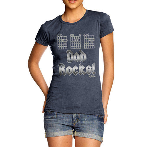 Women's Dad Rocks Fretboard T-Shirt
