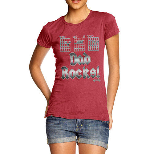 Women's Dad Rocks Fretboard T-Shirt