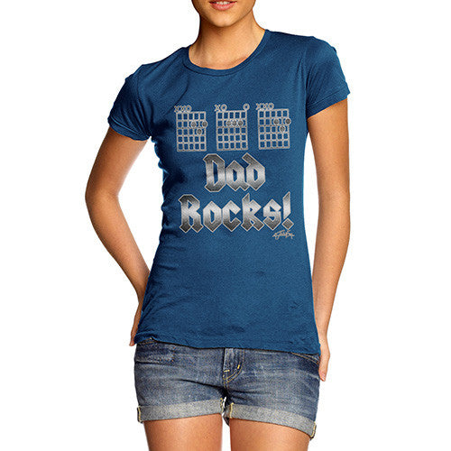 Women's Dad Rocks Fretboard T-Shirt
