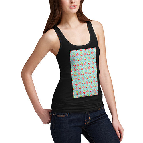 Women's Cherry Blossom Pattern Tank Top