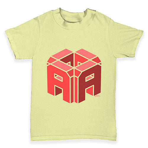 3D Alphabet Letter A Baby Toddler T-Shirt