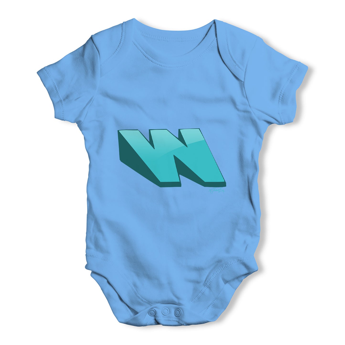 Alphabet Letter W Baby Grow Bodysuit