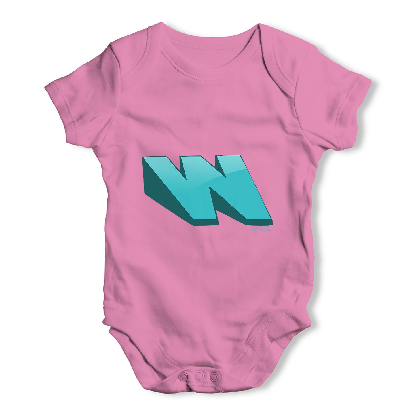 Alphabet Letter W Baby Grow Bodysuit