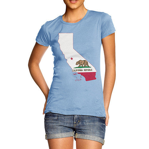 Women's USA States and Flags California T-Shirt