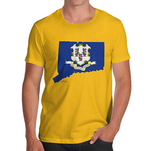 Men's USA States and Flags Connecticut  T-Shirt