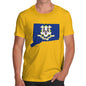 Men's USA States and Flags Connecticut  T-Shirt