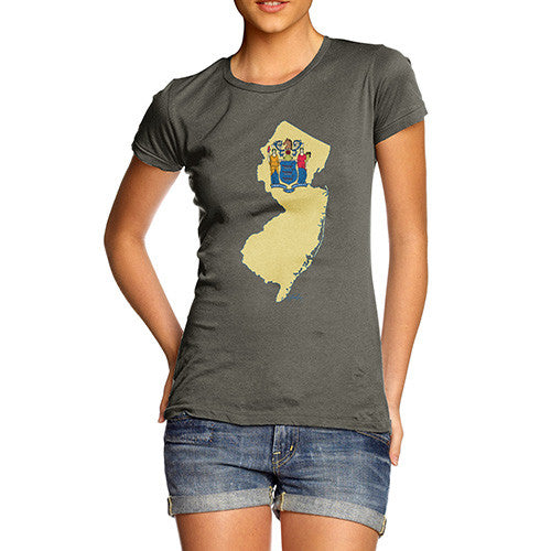 Women's USA States and Flags New Jersey T-Shirt