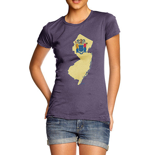 Women's USA States and Flags New Jersey T-Shirt
