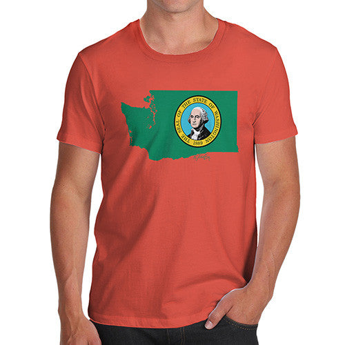 Men's USA States and Flags Washington T-Shirt