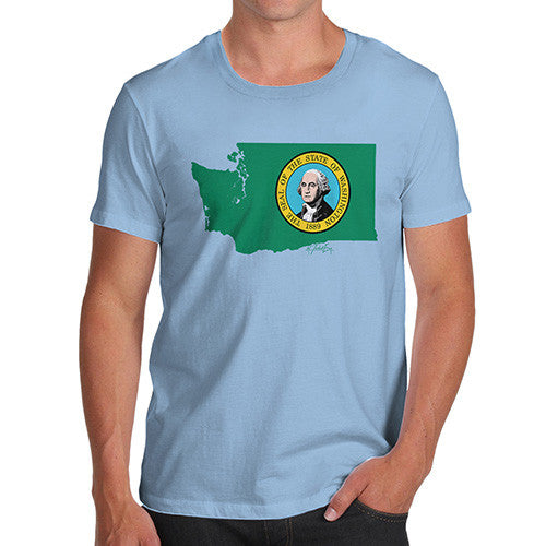 Men's USA States and Flags Washington T-Shirt