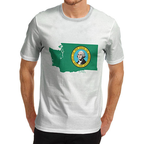 Men's USA States and Flags Washington T-Shirt