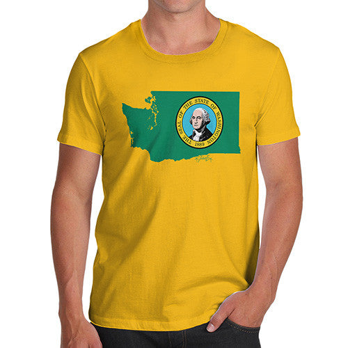 Men's USA States and Flags Washington T-Shirt