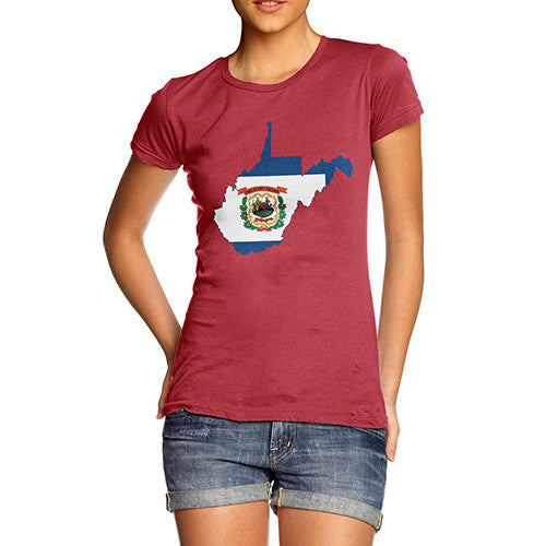 Women's USA States and Flags West Virginia T-Shirt