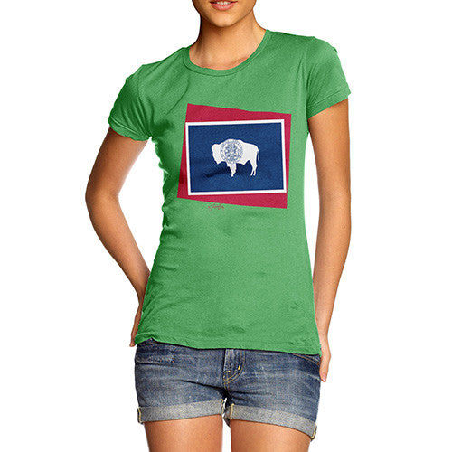 Women's USA States and Flags Wyoming T-Shirt